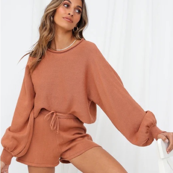 Hello Molly Flight Mode Crop Sweater Tan (Size Small) - Picture 3 of 6